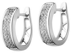 Kolczyki z białego złota z diamentami - koła - 0,10 ct - próba 375. Białe kolczyki Apart, z diamentem, złote. Za 2,390.00 zł.
