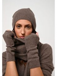 AUTHENTIC CASHMERE Kaszmirowe ocieplacze "Serre" w kolorze ciemnobrązowym rozmiar: onesize. Brązowe rękawiczki AUTHENTIC CASHMERE, bez wzorów, z kaszmiru. Za 161.73 zł.