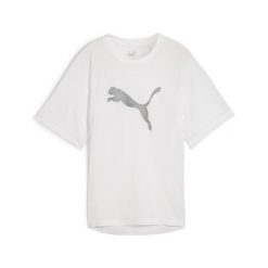 Damska koszulka z nadrukiem EVOSTRIPE PUMA White. Białe bluzki Puma, xs, bez wzorów, sportowe, bez kołnierzyka, bez ramiączek. Za 178.00 zł.