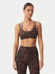 Adidas Biustonosz sportowy Optime Leopard Strappy KF5702 Brązowy. Brązowe koszulki sportowe Adidas, bez wzorów, z syntetyku, bez ramiączek, na fitness i siłownię. Za 238.99 zł.