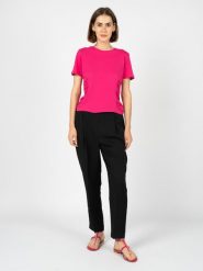 Silvian Heach T-Shirt | CVP23123TS | Kobieta | Różowy. Czerwone t-shirty Silvian Heach, xs, bez wzorów, z bawełny, bez kołnierzyka, bez ramiączek. W wyprzedaży za 149.00 zł.