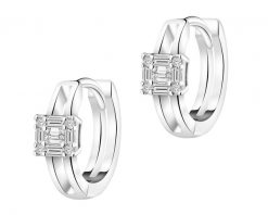 Kolczyki srebrne z cyrkoniami - koła. Szare kolczyki Apart, z cyrkonią, srebrne. Za 139.00 zł.