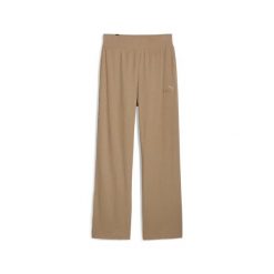 Legginsy do joggningu z wysokim stanem dla kobiet Puma Ess Elevated. Brązowe legginsy Puma, s, bez wzorów, z bawełny, z podwyższonym stanem. Za 177.95 zł.