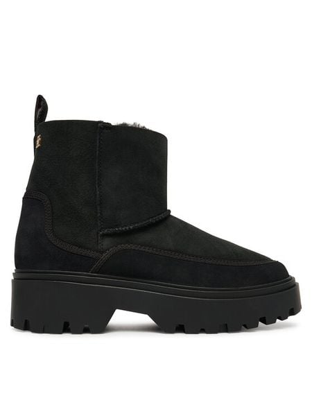 Tommy Hilfiger Śniegowce Real Shearling Pullon FW0FW08997 Czarny. Czarne trapery i śniegowce TOMMY HILFIGER, ze skóry. Za 899.99 zł.