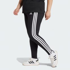 Legginsy Essentials 3-Stripes Cotton (Plus Size). Białe legginsy Adidas, plus size, bez wzorów. Za 129.00 zł.