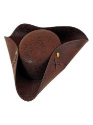 Carnival Party Kapelusz "Pirate tricorn hat" w kolorze brązowym rozmiar: onesize. Brązowe kapelusze Carnival Party, bez wzorów. Za 39.99 zł.