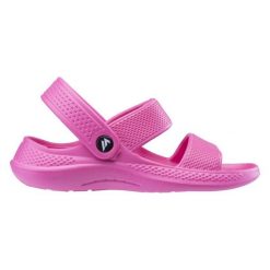 Sandały Martes Essentials Sand 92800598424 różowe. Czerwone sandały bez wzorów, bez obcasa, bez zapięcia. Za 80.59 zł.