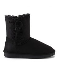 Blackfield Botki zimowe "Nueltin" w kolorze czarnym rozmiar: 39. Czarne botki Blackfield, na zimę, bez wzorów, z materiału, z okrągłym noskiem, bez obcasa, bez zapięcia. Za 202.45 zł.