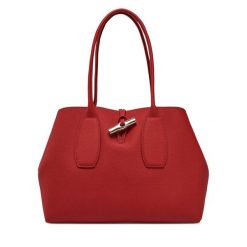 Torebka Longchamp. Czerwone torebki klasyczne Longchamp, bez wzorów, bez dodatków. Za 1,459.00 zł.