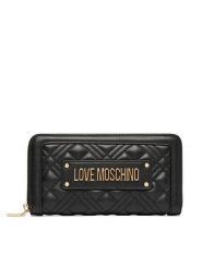 LOVE MOSCHINO Portfel JC5600PP1PLA0000 Czarny. Czarne portfele Love Moschino, bez wzorów, ze skóry. Za 439.99 zł.