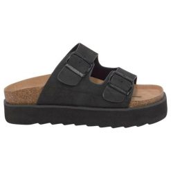Klapki damskie O'Neill Platform Slider. Klapki O'Neill, bez wzorów, z materiału, bez obcasa. Za 103.20 zł.