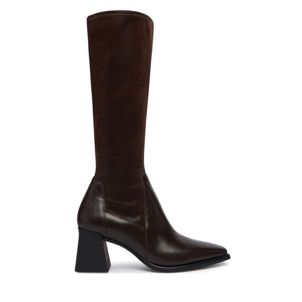 Kozaki Vagabond Shoemakers. Brązowe kozaki Vagabond Shoemakers, bez obcasa, na słupku, bez zapięcia. Za 824.99 zł.