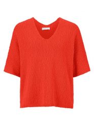 Rich & Royal Sweter w kolorze czerwonym rozmiar: XS. Czerwone swetry Rich & Royal, xs, bez wzorów, bez ramiączek. Za 179.64 zł.