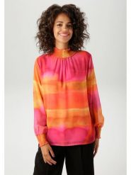 Aniston Bluzka w kolorze różowo-musztardowym rozmiar: 42. Różowe bluzki Aniston, bez wzorów, bez kołnierzyka, bez ramiączek. Za 82.83 zł.