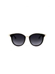 Guess Damskie okulary przeciwsłoneczne w kolorze złoto-czarnym rozmiar: 52. Czarne okulary przeciwsłoneczne Guess, z aplikacjami, z tworzywa sztucznego. Za 164.95 zł.