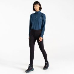 Damskie legginsy sportowe Melodic II. Czarne legginsy Dare 2b, bez wzorów, z softshellu. W wyprzedaży za 189.99 zł.