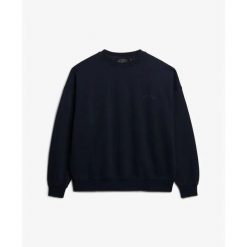 Bluza damska Superdry Essential Logo Gd. Niebieskie bluzy Superdry, bez wzorów, bez kaptura. Za 288.40 zł.