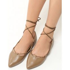 Khaki Balerinki Rotto. Baleriny Born2be. Za 39.99 zł.