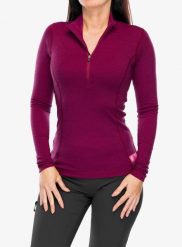 Bluza termoaktywna damska Sensor Merino DF Tee L/S Zip. Czerwone bluzy Sensor, na lato, l, bez wzorów, z materiału, bez kaptura. Za 299.99 zł.