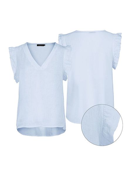 Eight2Nine Bluzka w kolorze błękitnym rozmiar: M/L. Niebieskie bluzki Eight2Nine, l, bez wzorów, bez kołnierzyka, bez ramiączek. Za 78.84 zł.