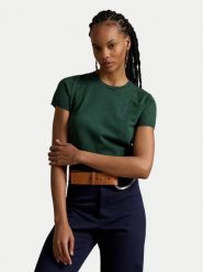 Polo Ralph Lauren T-Shirt 211971872508 Zielony Regular Fit. Zielone koszulki polo Polo Ralph Lauren, l, bez wzorów, z bawełny, bez kołnierzyka, bez ramiączek. Za 769.99 zł.