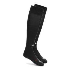 Getry piłkarskie Nike Academy. Czarne legginsy sportowe Nike, bez wzorów, do piłki nożnej. Za 52.99 zł.
