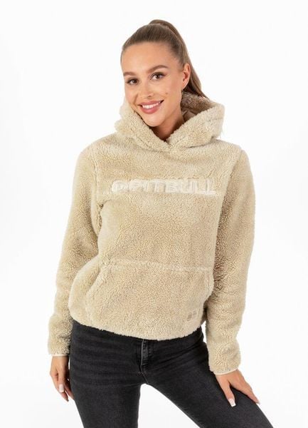 Bluza damska Pitbull z kapturem Aragona. Brązowe bluzy PITBULL, m, z aplikacjami, z poliesteru, z kapturem. Za 219.00 zł.