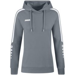 Bluza z kapturem Jako Power. Szare bluzy JAKO, na zimę, bez wzorów, z bawełny, z kapturem. Za 296.70 zł.