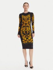 Versace Jeans Couture Sukienka codzienna 79HAO9P0 JS524 Czarny Slim Fit. Czarne sukienki Versace Jeans Couture, na co dzień, bez wzorów, z jeansu, bez kołnierzyka, bez ramiączek, proste. Za 2,019.00 zł.