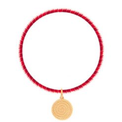 Bransoletka Harmony. Czerwone bransoletki Lilou, z koralem, pozłacane. Za 208.00 zł.