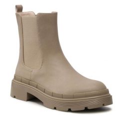 Sztyblety Jenny Fairy. Brązowe botki Jenny Fairy, bez wzorów, bez obcasa, na płaskiej podeszwie, bez zapięcia. Za 101.98 zł.