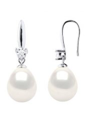 Mitzuko Srebrne kolczyki z perłami rozmiar: onesize. Szare kolczyki Mitzuko, z cyrkonią, srebrne, z zapięciem typu bigiel. Za 252.34 zł.