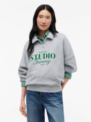 Tommy Hilfiger Bluza Kobiety Bawełna szary, S. Szare bluzy TOMMY HILFIGER, s, bez wzorów, z bawełny, bez kaptura. Za 649.95 zł.