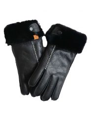 Kaiser Naturfellprodukte Wełniane rękawiczki "Lady" w kolorze czarnym rozmiar: 7. Czarne rękawiczki Kaiser Naturfellprodukte, bez wzorów, z materiału. Za 117.73 zł.