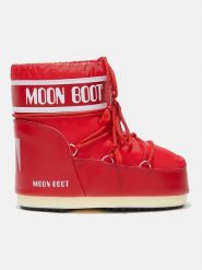 Moon Boot Botki zimowe "Icon" w kolorze czerwonym rozmiar: 42-44. Czerwone botki Moon Boot, na zimę, bez wzorów, bez obcasa, bez zapięcia. Za 478.62 zł.