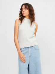 JJXX Bluzka Zitta 12226992 Biały Slim Fit. Białe bluzki JJXX, l, bez wzorów, z bawełny, bez kołnierzyka, bez ramiączek. Za 129.99 zł.