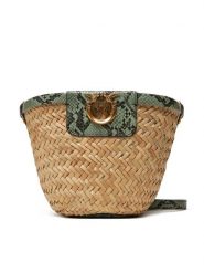 PINKO Torebka Love Summer Bucket PE 25 PLTT 103325 A2GO Beżowy. Brązowe listonoszki Pinko, bez wzorów, z tworzywa sztucznego, bez dodatków. Za 809.99 zł.