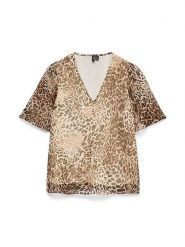 Vero Moda Bluzka w kolorze karmelowym rozmiar: M. Brązowe bluzki Vero Moda, m, bez wzorów, bez kołnierzyka, bez ramiączek. Za 72.95 zł.