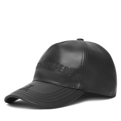 Czapka z daszkiem Patrizia Pepe. Czarne czapki Patrizia Pepe, bez wzorów. Za 449.99 zł.