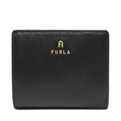 Mały Portfel Damski Furla. Czarne portfele Furla, bez wzorów. Za 659.99 zł.