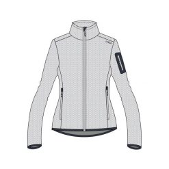 Bluza damska turystyczna CMP 34H6386. Białe bluzy CMP, xl, bez wzorów, z polaru, bez kaptura. Za 264.50 zł.