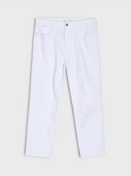 Jeansy slim fit - biały. Białe jeansy Sinsay, bez wzorów. Za 59.99 zł.