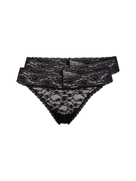 Snocks Stringi w 2-paku Kobiety czarny, XS. Czarne stringi Snocks, bez wzorów, z koronki. Za 99.95 zł.