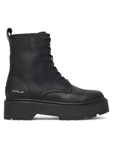 REPLAY Trapery Luisa GWL63 .000.C0086S Czarny. Czarne trapery i śniegowce Replay, ze skóry. Za 349.99 zł.