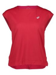 Asics Koszulka sportowa w kolorze czerwonym rozmiar: M. Czerwone koszulki sportowe Asics, bez wzorów, bez ramiączek, outdoorowe. Za 109.00 zł.