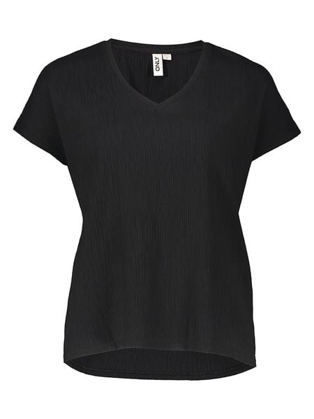 ONLY Koszulka w kolorze czarnym rozmiar: XL. Czarne bluzki Only, xl, bez wzorów, bez kołnierzyka, bez ramiączek. Za 59.95 zł.