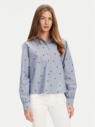 United Colors Of Benetton Koszula 5D51DQ0BF Niebieski Regular Fit. Niebieskie koszule United Colors of Benetton, l, bez wzorów, z bawełny, bez kołnierzyka, bez ramiączek. Za 229.99 zł.