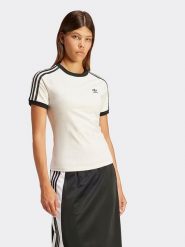 Adidas Koszulka w kolorze kremowo-czarnym rozmiar: L. Brązowe bluzki Adidas, l, bez wzorów, z bawełny, bez kołnierzyka, bez ramiączek. Za 96.83 zł.