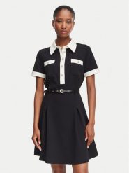 Guess Sukienka koktajlowa W6YK15 K4367 Czarny Regular Fit. Czarne sukienki Guess, m, z aplikacjami, z syntetyku, wizytowe, bez kołnierzyka, bez ramiączek. Za 654.99 zł.