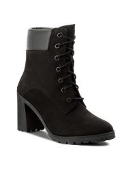 Timberland Botki Allington 6 In Lace U A1JVB/TB0A1JVB0011 Czarny. Czarne botki Timberland, bez wzorów, ze skóry, bez obcasa, na słupku, bez zapięcia. Za 679.99 zł.